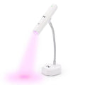 M-CuraLite 2-in-1 Handheld & Desktop Nail Flash Cure Lamp with Focus Beam Technology, UV & LED Light - for Gel X, Acrylic, Builder - Portable & Adjustable, Soft Gel Tips & Nails Repair (White)