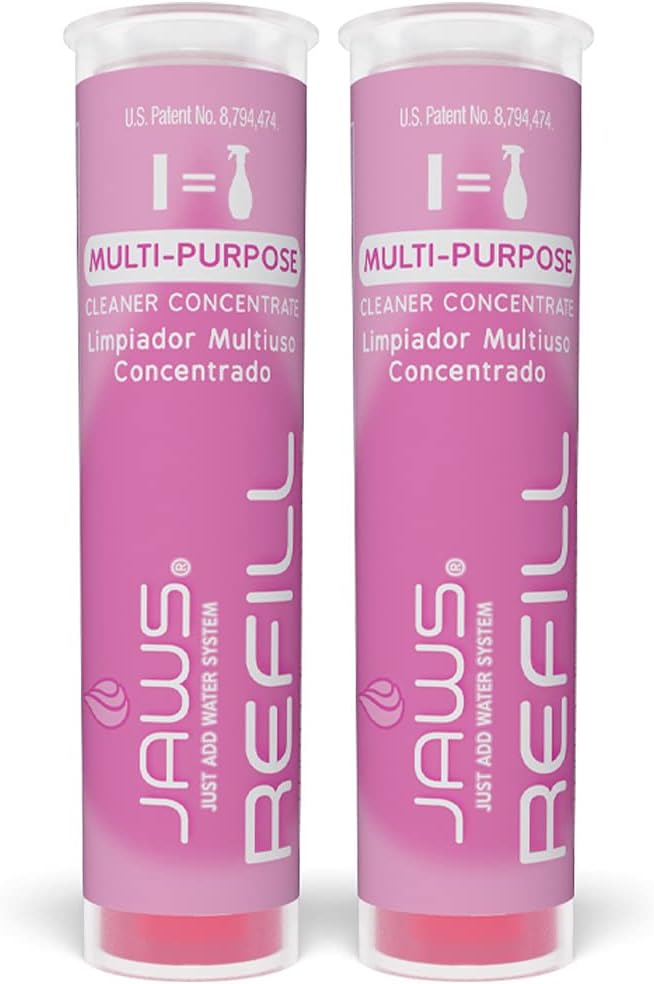 JAWS Multi-Purpose Cleaner Kit - 25 oz Refillable Bottle, 2 Lavender Scented Refills, Ideal for Bathrooms, Kitchens, Floors, and More