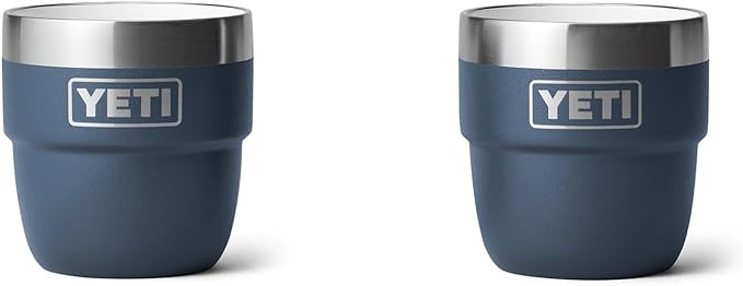YETI Rambler 4 oz Stackable Cup, Stainless Steel, Vacuum Insulated Espresso/Coffee Cup, 2 Pack