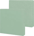 Easy-Going Waterproof Patio Cushion Covers 24x24x4 inch 2 Pack Replacement Non-Slip Outdoor Seat Cushion Slipcover with Zipper. Greyish Green