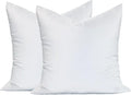 MoonRest® Synthetic Down Alternative 13x13 Square Pillow Insert Form, for Decorative Throw Pillow, Sofa, Cushions, Body and Bed - Pack of 2- Size 13“X 13”