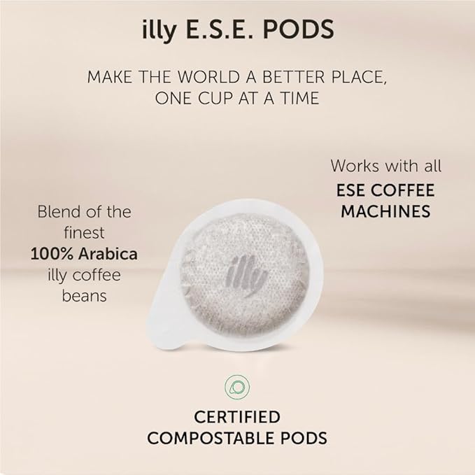 illy E.S.E. Coffee - Single-Serve Capsules & Pods - Intenso Dark Roast - Notes Of Cocoa & Dried Fruit - For E.S.E Machines - Extraordinary Aroma & Body – 18 Count