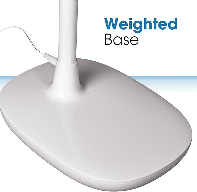 OttLite WingShade LED Floor Lamp, Clearsun, White, Shipper