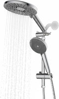 Shower Head with Filters - High Pressure Shower Filter Heads for Hard Water with Handheld - Dual Filtration Removes Chlorine, Fluoride, Heavy Metals (Chrome)