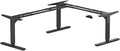 Progressive Automations Standing Desk Corner Frame. Adjustable Height and Width Legs with Triple Electric Motors for Home Office L Shaped Desk FLT-05 Black