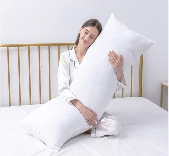 MoonRest® Synthetic Down Alternative 16x38 Lumbar Pillow Insert Form, for Decorative Throw Pillow, Sofa, Cushions, Body and Bed - Pack of 2- Size 16” X 38”