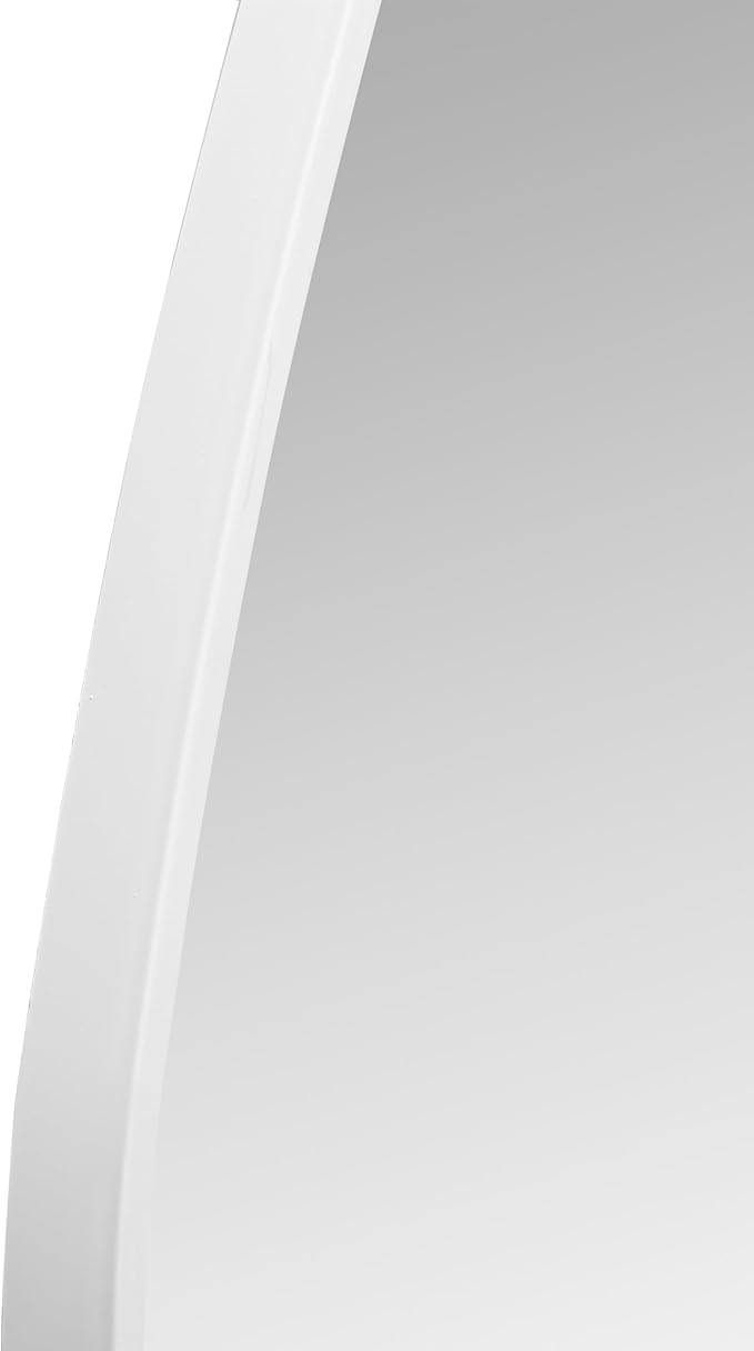 JONATHAN Y MIR200A Everly 20 in. W x 42 in. H Large Irregular Framed Decorative Wall Mirror, for Bathroom, Living Room, Bedroom, White