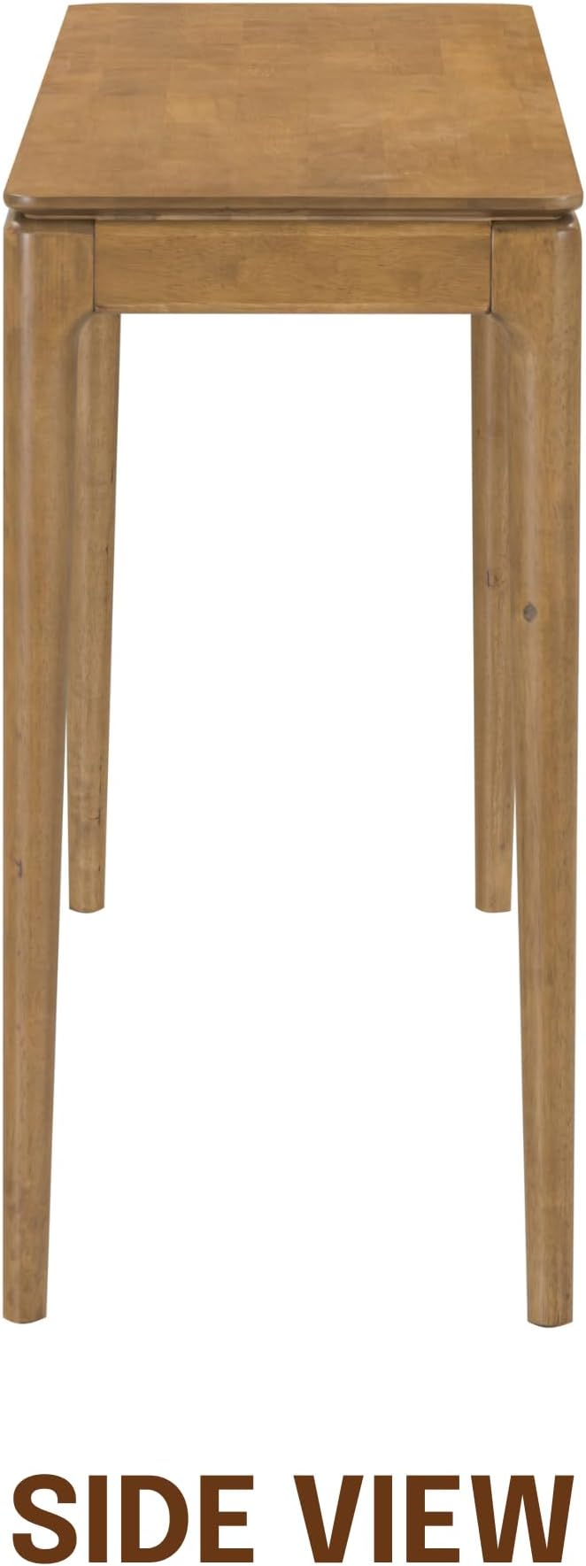 NTC Mingle 47-Inch Console Table, Modern Solid Wood Entryway Table with Hidden Drawer, Waterproof & Heat Resistant, Narrow Table for Hallway, Living Room & Foyer, Teak Look