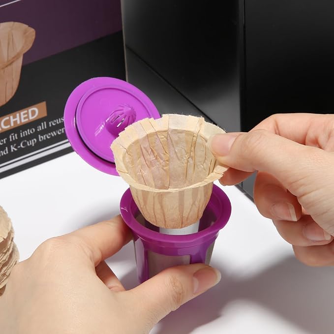 Pro Mael 360 Count Disposable K Cup Filters, Coffee Filter Paper for Keurig Brewers Single Serve 1.0 and 2.0, Use with Reusable K Cup Pods (Natural Unbleached)