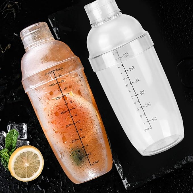 Tyenaza Thickened Manual Hand Shaking Cocktail Shaker with Clear Scale Bar Bartender Tool