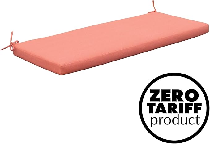Tommy Bahama Bench Cushion, 48" X 16" X 2.5", Bamboo Bay Mango