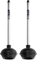 NEIKO 60170A Toilet Plungers | Dual Pack | Patented All-Angle Design | Heavy Duty | Aluminum Handle | Residential, Commercial, and Industrial Building Sanitation Use