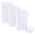 MOONQUEEN Ultra Soft Premium Washcloths Set - 12 x 12 inches - 72 Pack - Quick Drying - Highly Absorbent Coral Velvet Bathroom Wash Clothes (White)