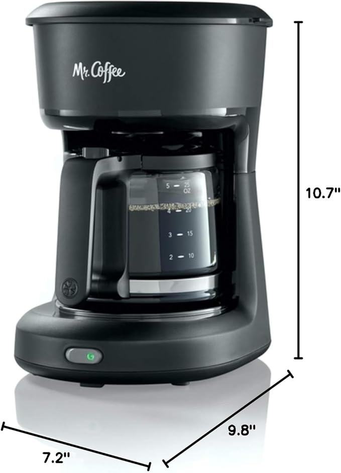 Mr. Coffee® 5-Cup Mini Brew Switch Coffee Maker, Black