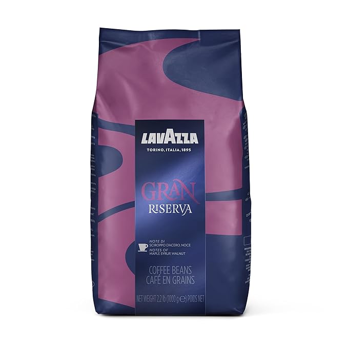 Lavazza Gran Riserva Whole Bean Coffee Blend, Dark Espresso Roast, 2.2LB Bag Authentic Italian