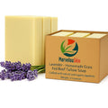 Lavender Tallow Soap Bar, Grass Fed Beef Tallow with Lavender Essential Oil, Gentle Cleanser for Face and Body, Suitable for Sensitive Skin, Rich Creamy Lather, No Added Parabens and Sulfates, 3 Pack