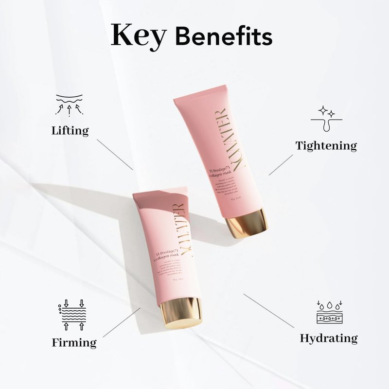 NOWATER Collagen Peel Off Face Mask for Glass Skin — Korean Skincare Hydrolyzed Collagen & 6 Peptides, Visibly Firms & Hydrates in 15 Minutes, Overnight Sleeping Mask for All Skin Types (2.4 fl.oz)