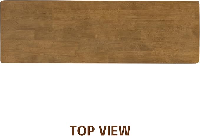NTC Mingle 47-Inch Console Table, Modern Solid Wood Entryway Table with Hidden Drawer, Waterproof & Heat Resistant, Narrow Table for Hallway, Living Room & Foyer, Teak Look