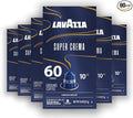 Lavazza Super Crema Aluminum Capsules Compatible with Nespresso* Original Machines, Medium Roast, Arabica and Robusta Blend (60 Capsules)