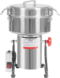 Electric Grain Mill Grinder, 4500g 5000W High Speed Commercial Spice Grinders, Stainless Steel Pulverizer Powder Machine Grinding Machine for Dry Cereal Grain Peanut Bean Corn Cereal Seasoning Herb