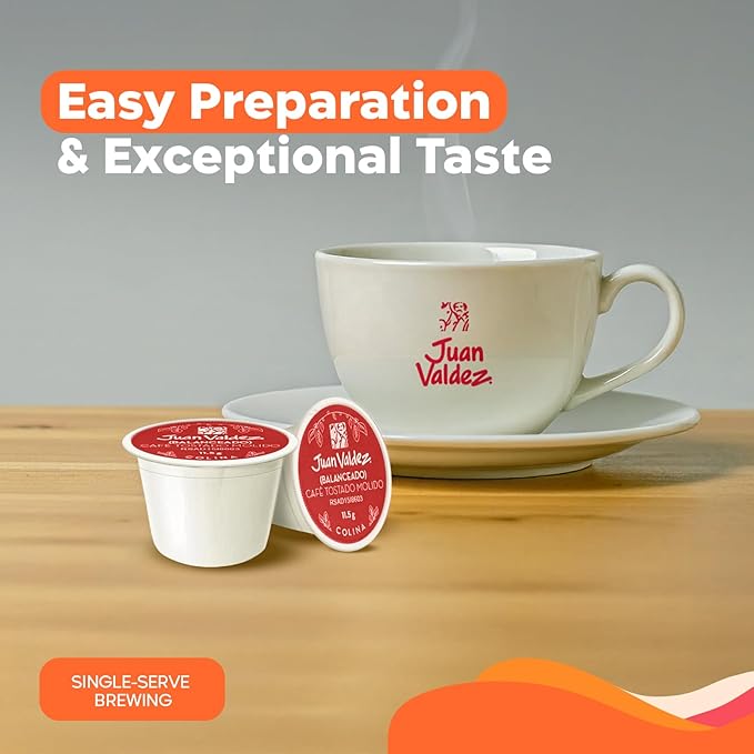 Juan Valdez Coffee Pods – Classic Medium Roast | K-Cups for Keurig Coffee Machines | 100% Colombian Arabica Beans | White Chocolate & Peach Notes | Single Serve Coffee Pods | 40 Count