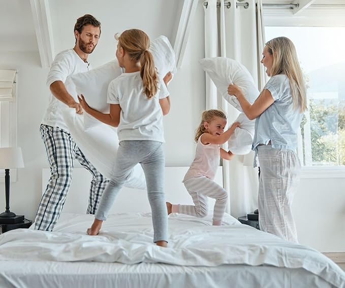 MoonRest® Synthetic Down Alternative 14x14 Square Pillow Insert Form, for Decorative Throw Pillow, Sofa, Cushions, Body and Bed - Pack of 2- Size 14“X 14”
