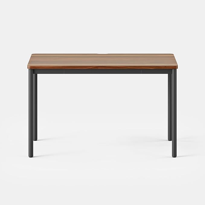 Branch Daily Desk - Functional at Home Office Desk with Effortless Assembly, Timeless Design, Rounded Corners, and Built-in Cable Notch - 36” W x 28.5” H x 24” D - Walnut Work Table