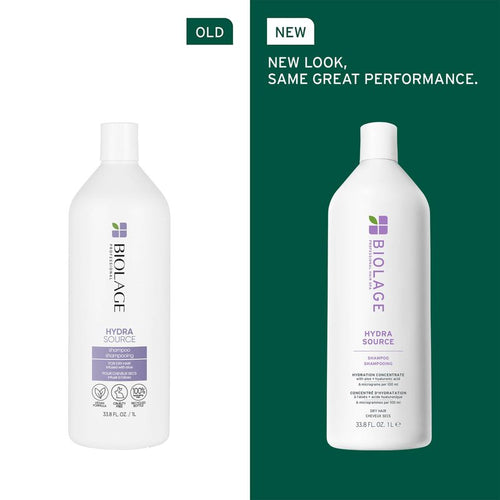 Biolage Hydra Source Shampoo & Conditioning Balm | Hydrates & Moisturizes Dry Hair | Helps Repair Split Ends | For Dry Hair | Salon Shampoo | Weightless, Soft Finish | Vegan | Paraben & Cruelty-Free