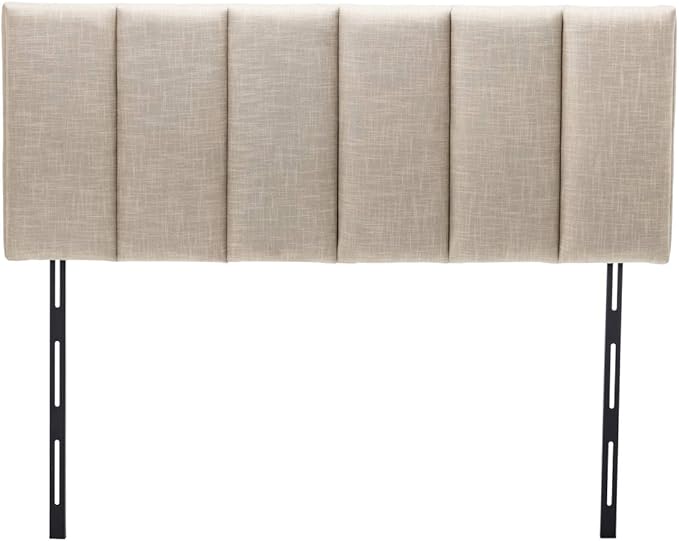 Yongchuang Upholstered Queen Headboard Linen Headboard for Queen Size Bed Adjustable Height Modern Head Board Panel Oatmeal