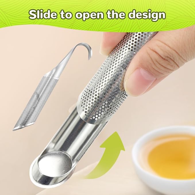 304 Stainless Steel Tea Diffuser, 2025 New Loose Leaf Tea Infuser, Portable Teas Infuser for Office and Home, Spices, Seasonings, Coffee Steeper for Coffee Lovers, Teas Holder Loose Leaf for Gift (3)