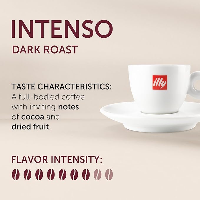 illy E.S.E. Coffee - Single-Serve Capsules & Pods - Intenso Dark Roast - Notes Of Cocoa & Dried Fruit - For E.S.E Machines - Extraordinary Aroma & Body – 18 Count