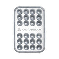 OCTOBUDDY Mirror – Amazon-Exclusive Suction Cup Phone Mount with Built-in Mirror – Silver Swirl Hands-Free Grip for Videos & Selfies (2.6″ x 3.9″)