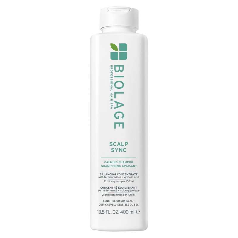 Biolage Scalp Sync Calming Shampoo - Gently Cleanses Dry & Sensitive Scalps, Hydrates & Soothes, Fermented Tea Blend & Glycolic Acid, Vegan & Paraben-Free