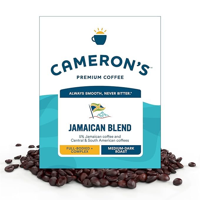 Cameron's Coffee Roasted Whole Bean Coffee, Jamaica Blend, 4 Pound