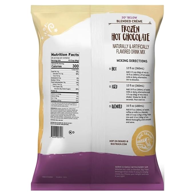 Big Train 20 Below Frozen Hot Chocolate Beverage Mix, 3.5 Pound (Pack of 1)