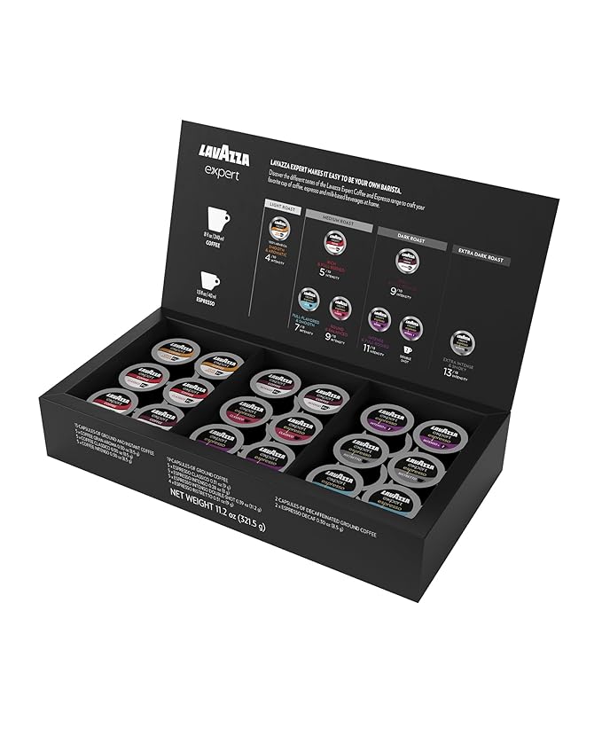 Lavazza Expert Variety Pack, Contains Light, Medium, and Dark Roast Espresso and Coffee Capsules, Compatible with Lavazza Classy Machines (36 Capsules)
