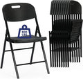 90 Pack Thicker 800 LBS Black Folding Chairs, Commercial Grade Folding Chair, Foldable Chairs for Events