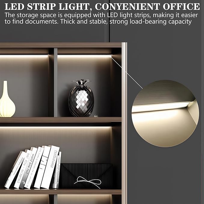 Modern Executive Desk, 78.7 inch L Shaped Desk with Storage, L Shape Corner Desk Drawers and Lockable Storage No Installation Required, Without Desk or Computer Chair (Filing Cabinet)