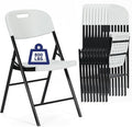 90 Pack Thicker 800 LBS White Folding Chairs, Commercial Grade Folding Chair, Foldable Chairs for Events
