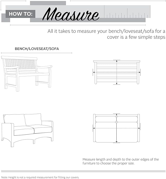 Classic Accessories Veranda Water-Resistant 60 Inch Patio Bench Cover, Patio Furniture Covers
