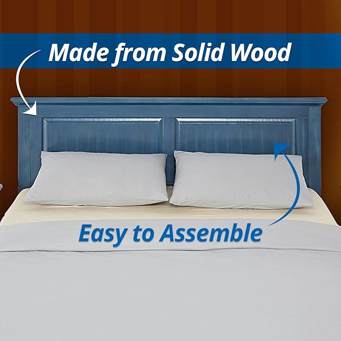 Mantua Arcadia Wood Headboard (Twin, Vibrant Blue)