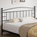 VECELO Metal Queen Size Headboard, Arching Lines Design - 42.91 Inches Tall, Easy to Assembly,Modern Farmhouse Style Steel Headboard Only for Bedroom - Black