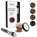 Men’s Beard, Mustache & Hair Root Touch Up Powder – Bald Spot Cover Powder – No Fragrance, Talc or Parabens – Hair Cover Hairline Powder by NuBeauti (Medium Brown, With Brush)