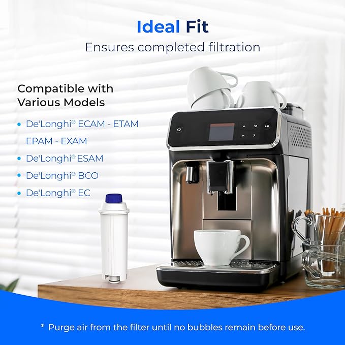 Waterdrop Coffee Water Filter, Replacement for De'Longhi® Filter, DLS C002 De'Longhi® Water Filter, ECAM/ETAM/EPAM Series, EC680/5, TÜV SÜD Certified (6 Packs）