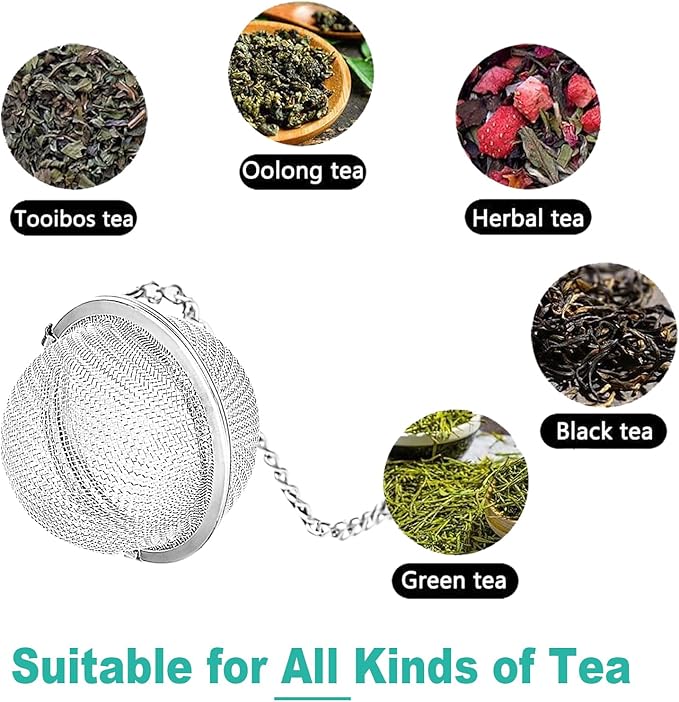 Tea Steeper for Loose Tea 2pcs NSTaygate Tea Infuser with Charm Handmade Cute Butterfly BFF Pendant, Tea Strainers for Loose Tea 304 Stainless Steel Tea Ball for Brew Tea