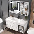 Modern Bathroom Vanity - Wall-Mounted Bathroom Storage & Bathroom Vanities with Sink, Wall Mounted, Defogging & Led Lighting | Bathroom Cabinets Slim
