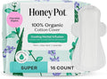 The Honey Pot Company - Herbal Pads for Women - Super w/Wings - Infused w/Essential Oils for Cooling Effect, Organic Cotton Cover, & Ultra-Absorbent Pulp Core - Feminine Care - 16 ct