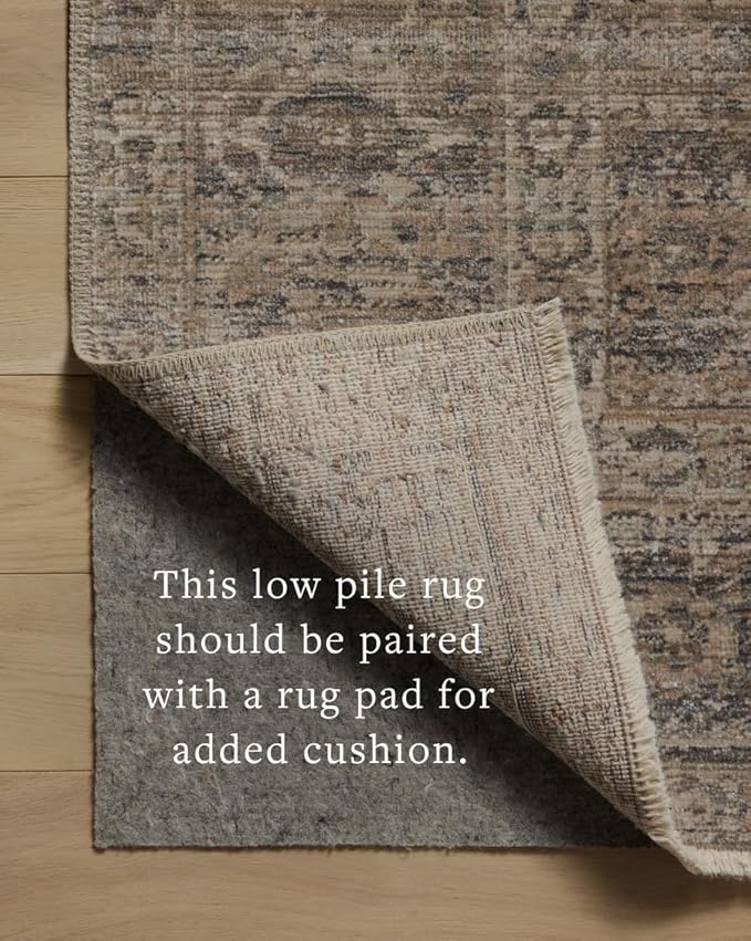 Loloi Amber Lewis Molly Collection MOL-04 Navy/Blush 2'-3" x 3'-10" Low Pile Accent Rug