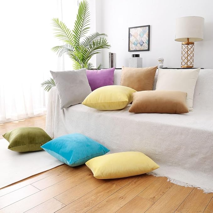 MoonRest® Synthetic Down Alternative 14x14 Square Pillow Insert Form, for Decorative Throw Pillow, Sofa, Cushions, Body and Bed - Pack of 2- Size 14“X 14”