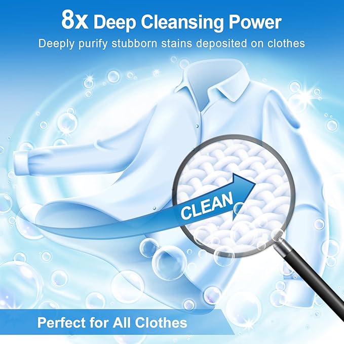 Laundry Detergent Sheets, Up To 128 Loads Hypoallergenic Eco-Friendly Unscented Biodegradable Plastic Free Liquidless Sheets Suitable for Sensitive Skin
